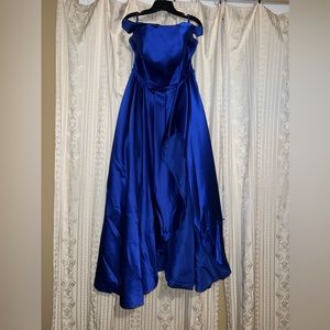 Royal Blue off the shoulder gown